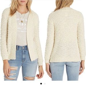 Billabong boucle knit cream cardigan